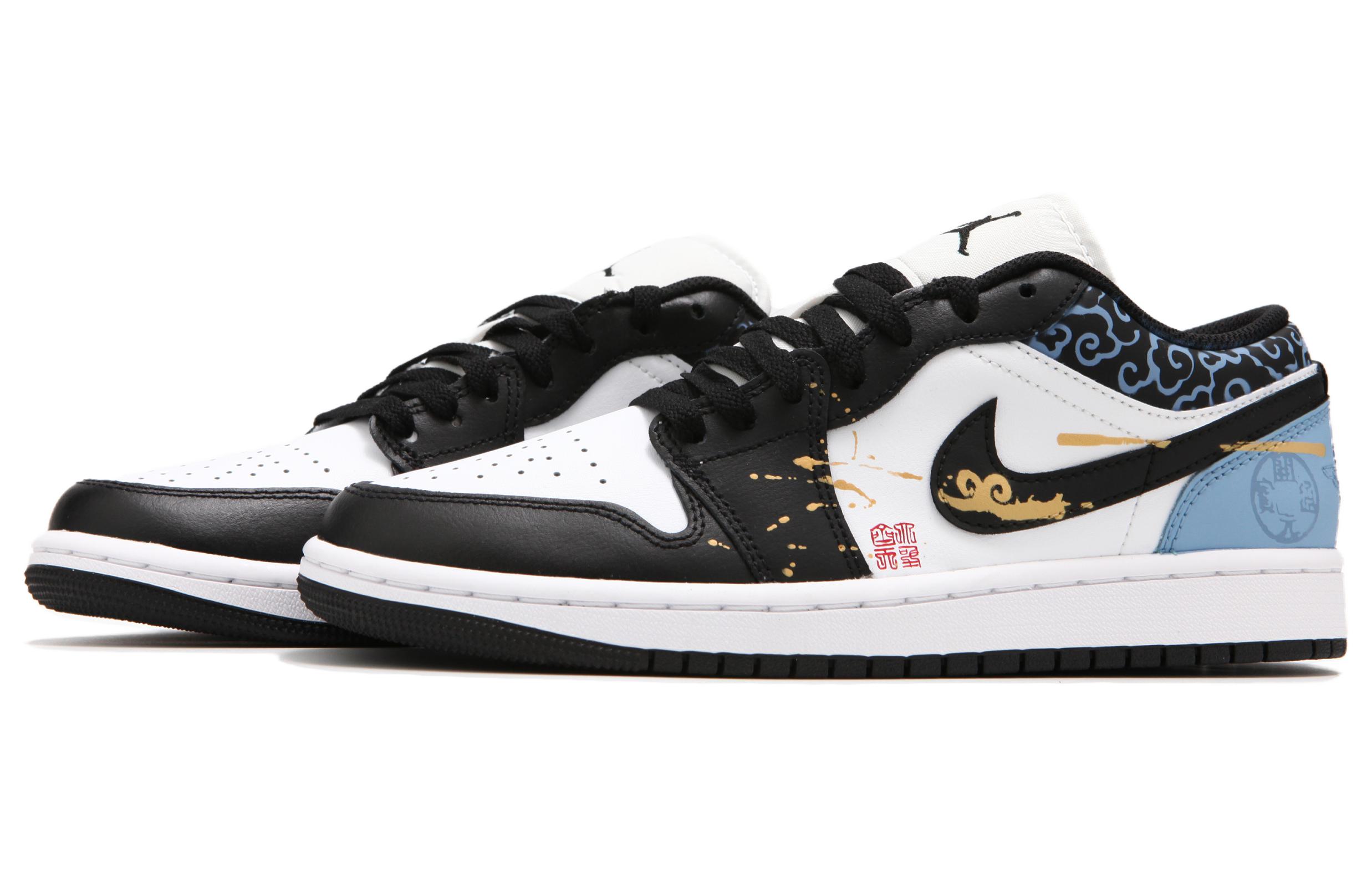 Jordan Air Jordan 1 Low Abrasion Resistant Breathable Abrasion Resistant Breathable Low top Vintage Basketball Shoes