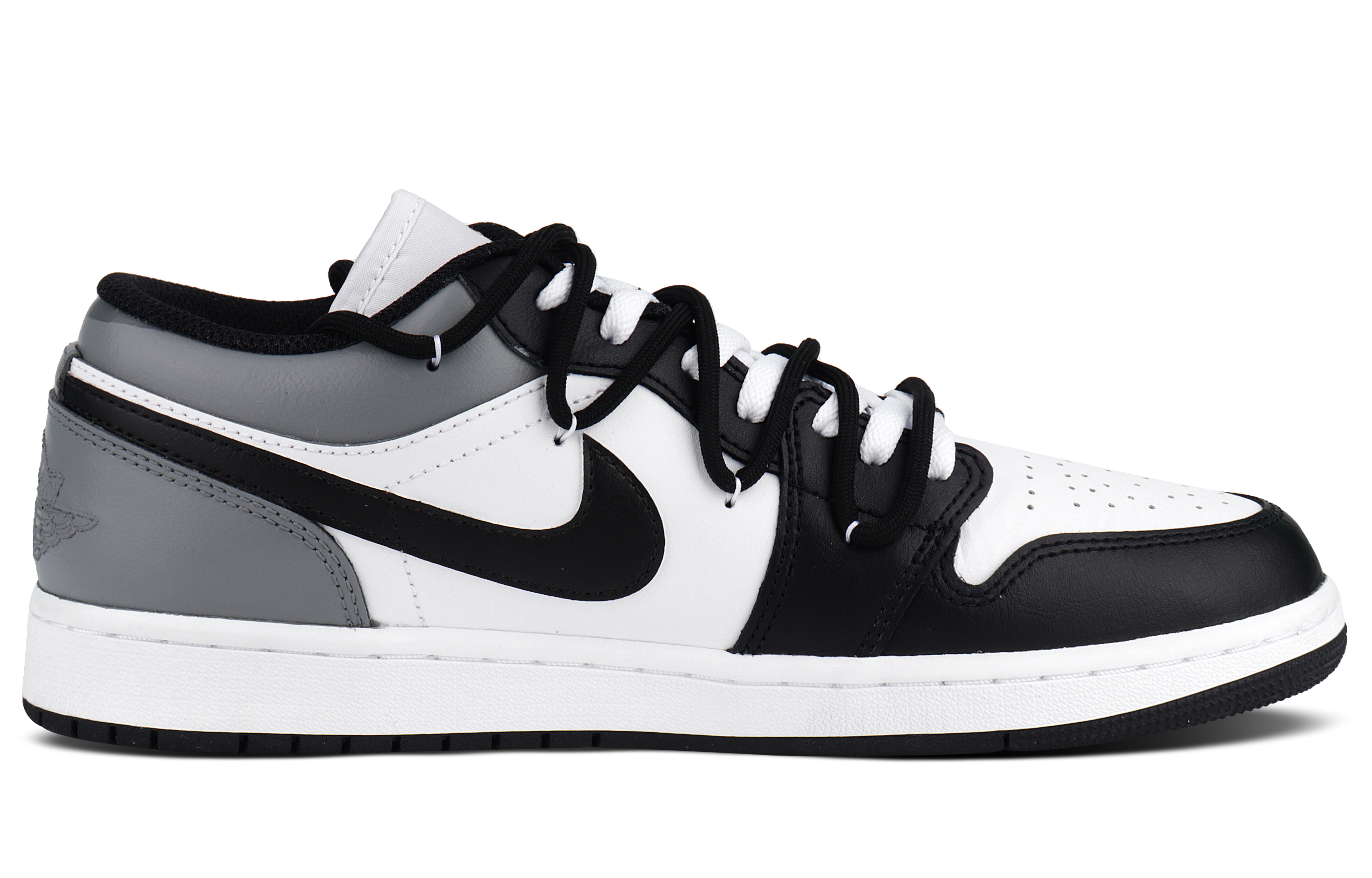Jordan Air Jordan 1 Abrasion Resistant Abrasion Resistant Low top Vintage Basketball Shoes Unisex Black White Gray