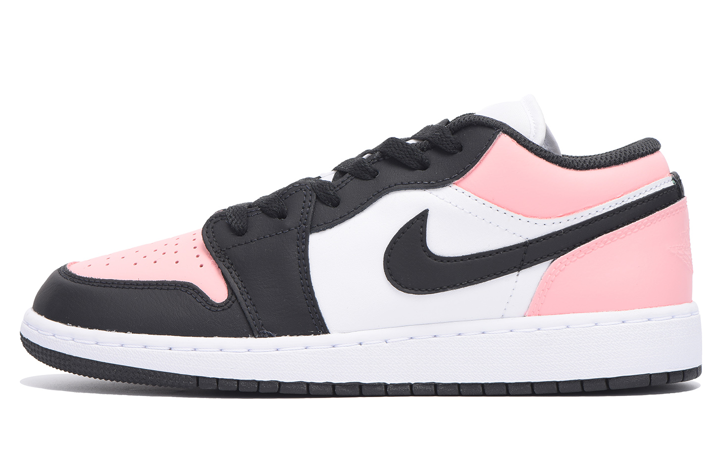 Jordan Air Jordan 1 Chestnut Anti-Slip Wear-Resistant Low-Top Vintage Basketball Shoes GS Black Pink