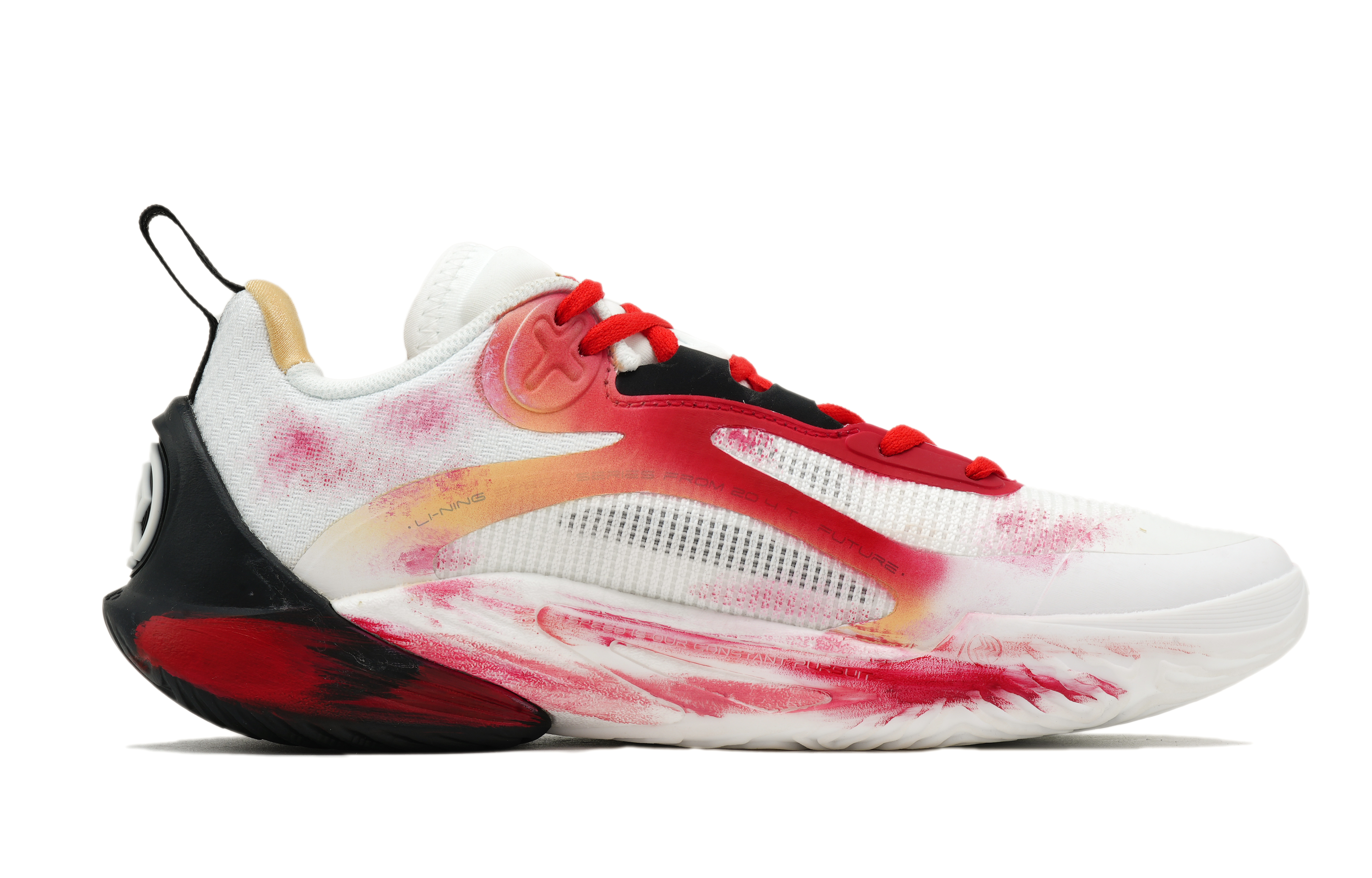 Li Ning Speed 10 Low top Full Length Carbon Plate Basketball Shoes Men’s White Red Black