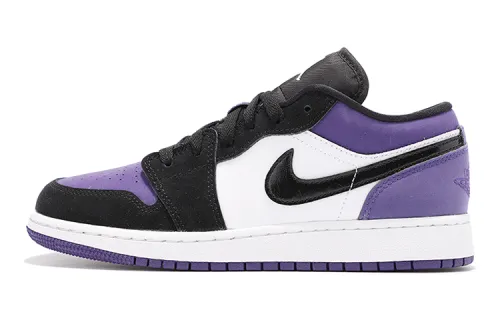 Air Jordan 1 Low 'Court Purple Black Toe' Gs