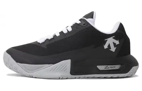 DESCENTE SLASHER Z V2 Cushioning Abrasion Resistant Breathable Low top Basketball Shoes Unisex Black