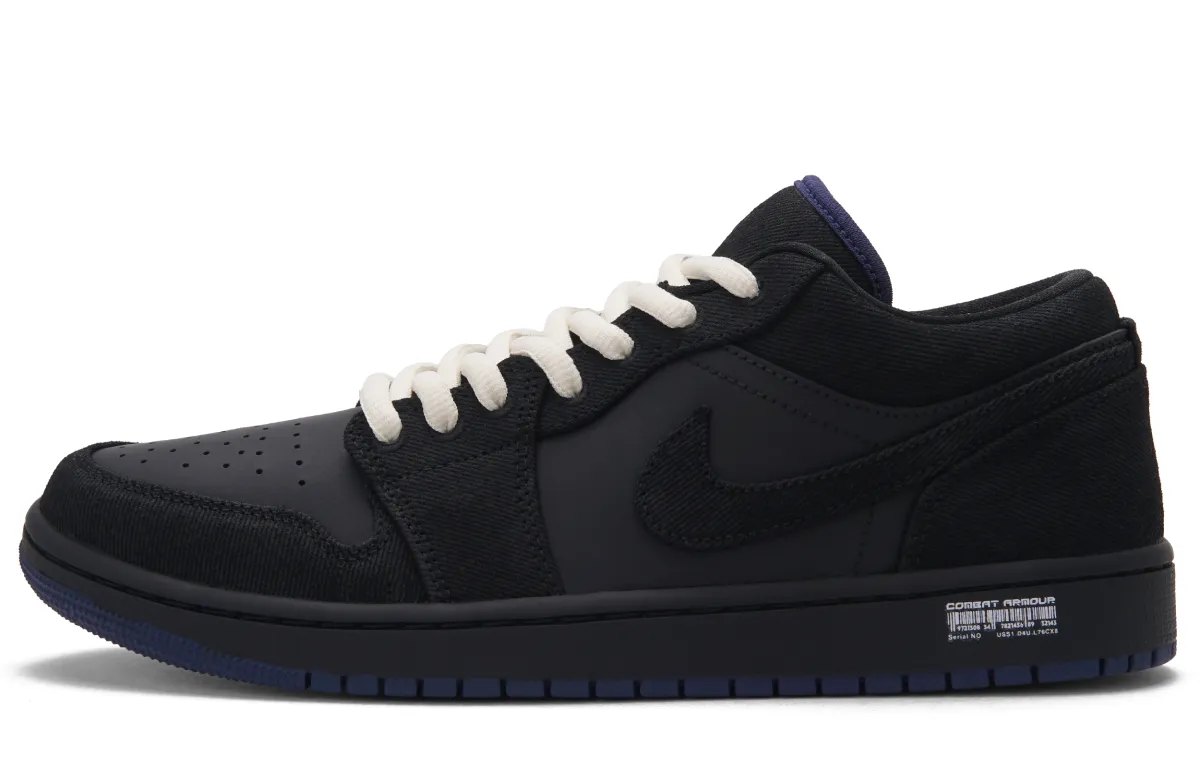 Jordan Air Jordan 1 Cyber' Abrasion Resistant Low top Vintage Basketball Shoes Men's Black