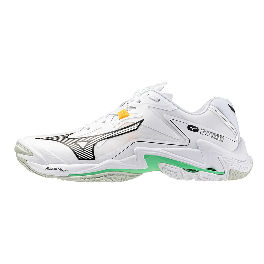 Mizuno Wave Lightning Z8 Low top Training Shoes Unisex White Cyan