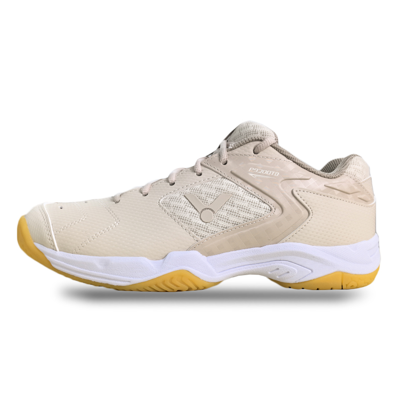 VICTOR Cushioning Slip Resistant Abrasion Resistant Low top Badminton Shoes Unisex Ecru