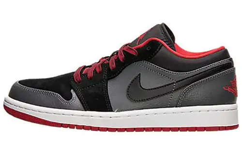 Air Jordan 1 Low 'Black Dark Grey Red'