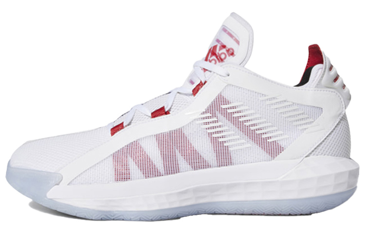 Мужские кроссовки adidas adidas D lillard 6 (бело-красная)