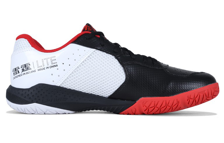 Li Ning Badminton Shoes Unisex Low Top Black/White/Red