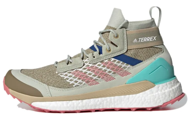 Adidas Terrex Free Hiker Comfortable Slip Resistant Abrasion Resistant High top Hiking Shoes Men's Khaki Brown