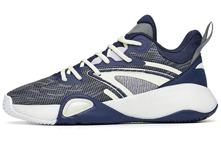 ANTA Basketball Collection Basketball Shoes Men's Low Top Turquoise Blue