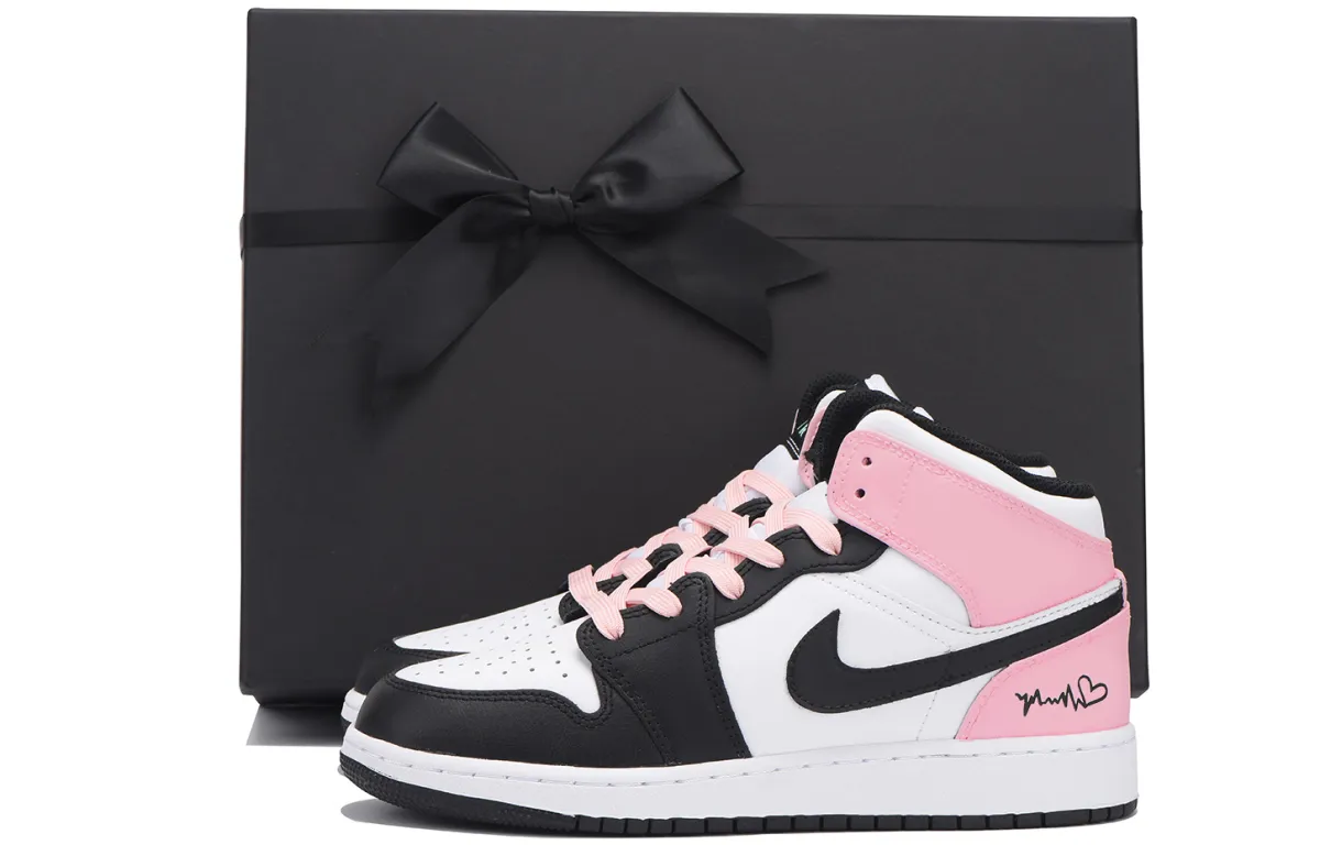 Jordan Air Jordan 1 Slip Resistant Coverage Low top Vintage Basketball Shoes Women's Pink