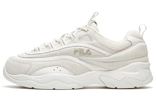 FILA FUSION Ray Textile, Split Cow Leather Low top Chunky Sneakers Men's White