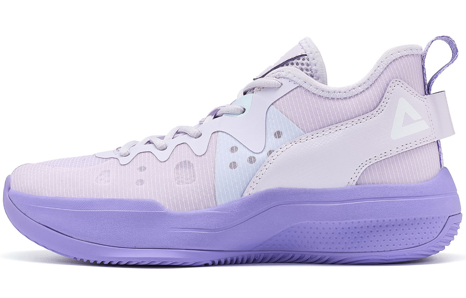 PEAK Lanying Cushioning Slip Resistant Abrasion Resistant Lightweight Rebound Low top Basketball Shoes Women's Purple