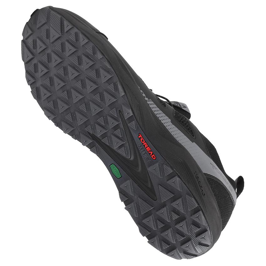 TOREAD Slip Resistant Abrasion Resistant Slip Resistant Abrasion Resistant Low top Hiking Shoes Men’s Black Gray