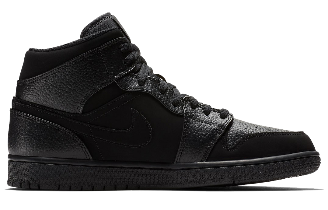 Jordan 1 Mid Black Dark Smoke Grey