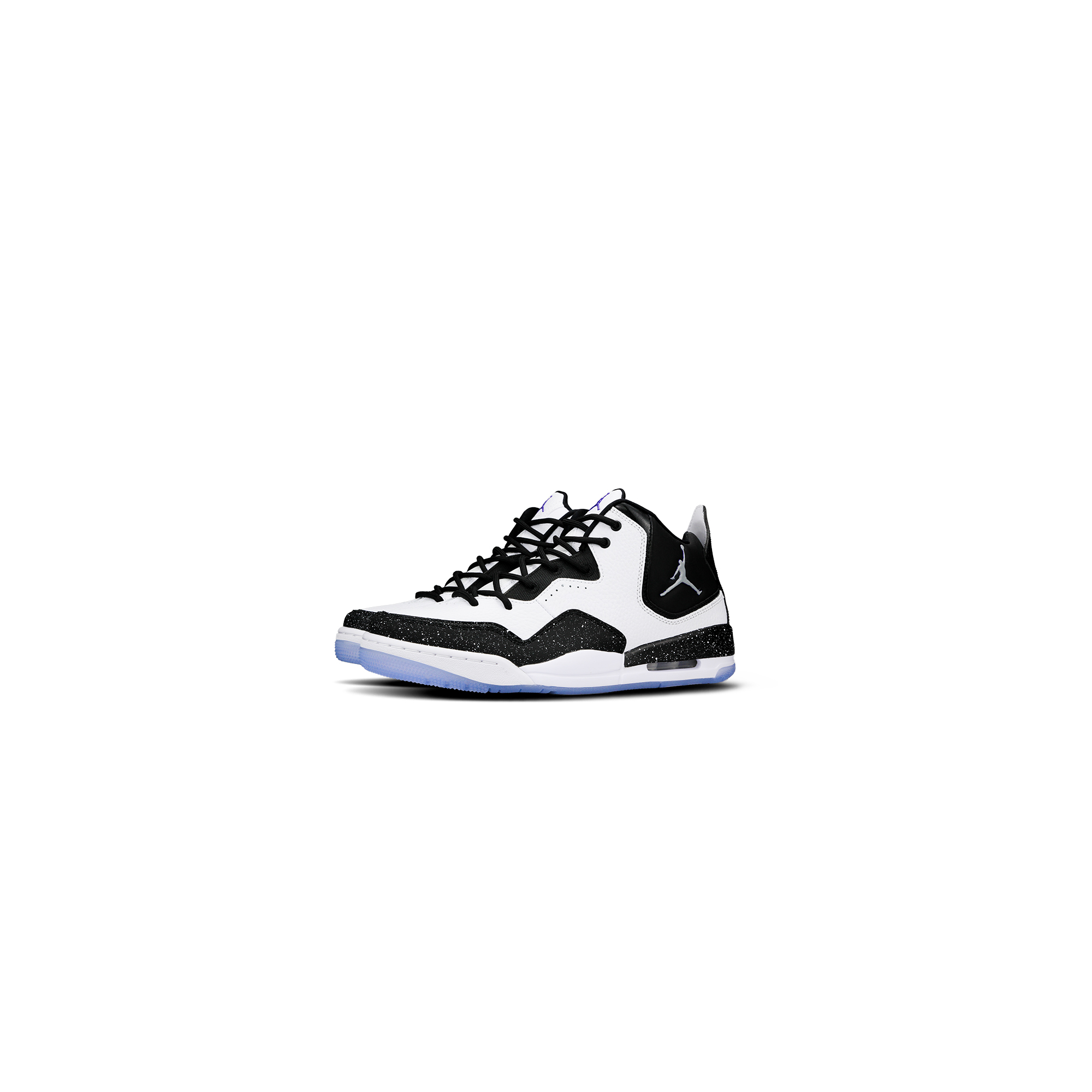 Jordan Courtside 23 Slip Resistant Abrasion Resistant Mid top Vintage Basketball Shoes Unisex Black White