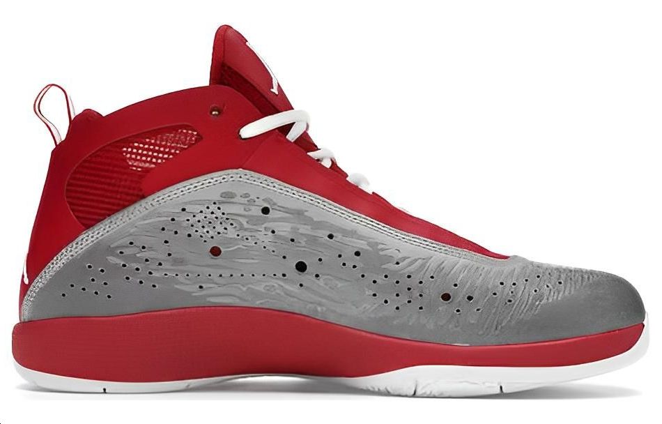Мужские кроссовки Jordan Air Jordan 2011 "Warrior Pack" (серый / красный) — фото 2