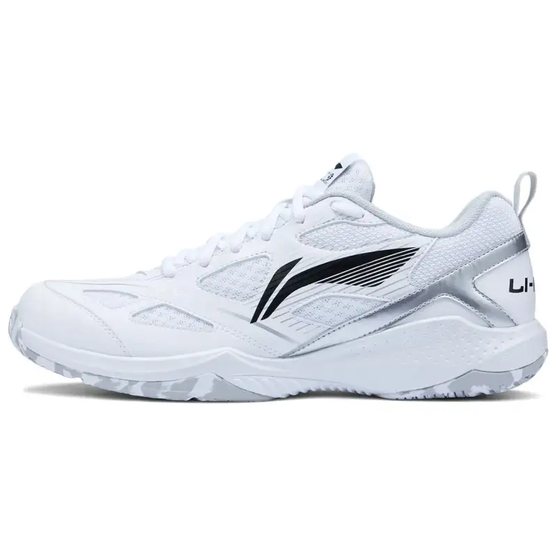 Li Ning Gale LITE Slip Resistant Abrasion Resistant Low top Badminton Shoes Unisex Standard White Black