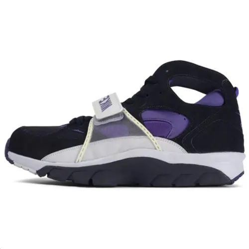 Nike Air Trainer Huarache Slip Resistant Abrasion Resistant Mid top Basketball Shoes Men's Black Purple