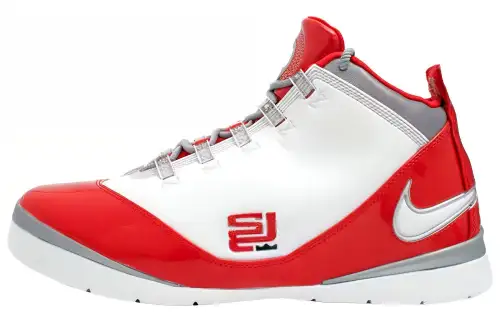 Nike Zoom soldier 2 OSU Home Anti-slip wrapping mid-top retro basketball shoes men's white and red