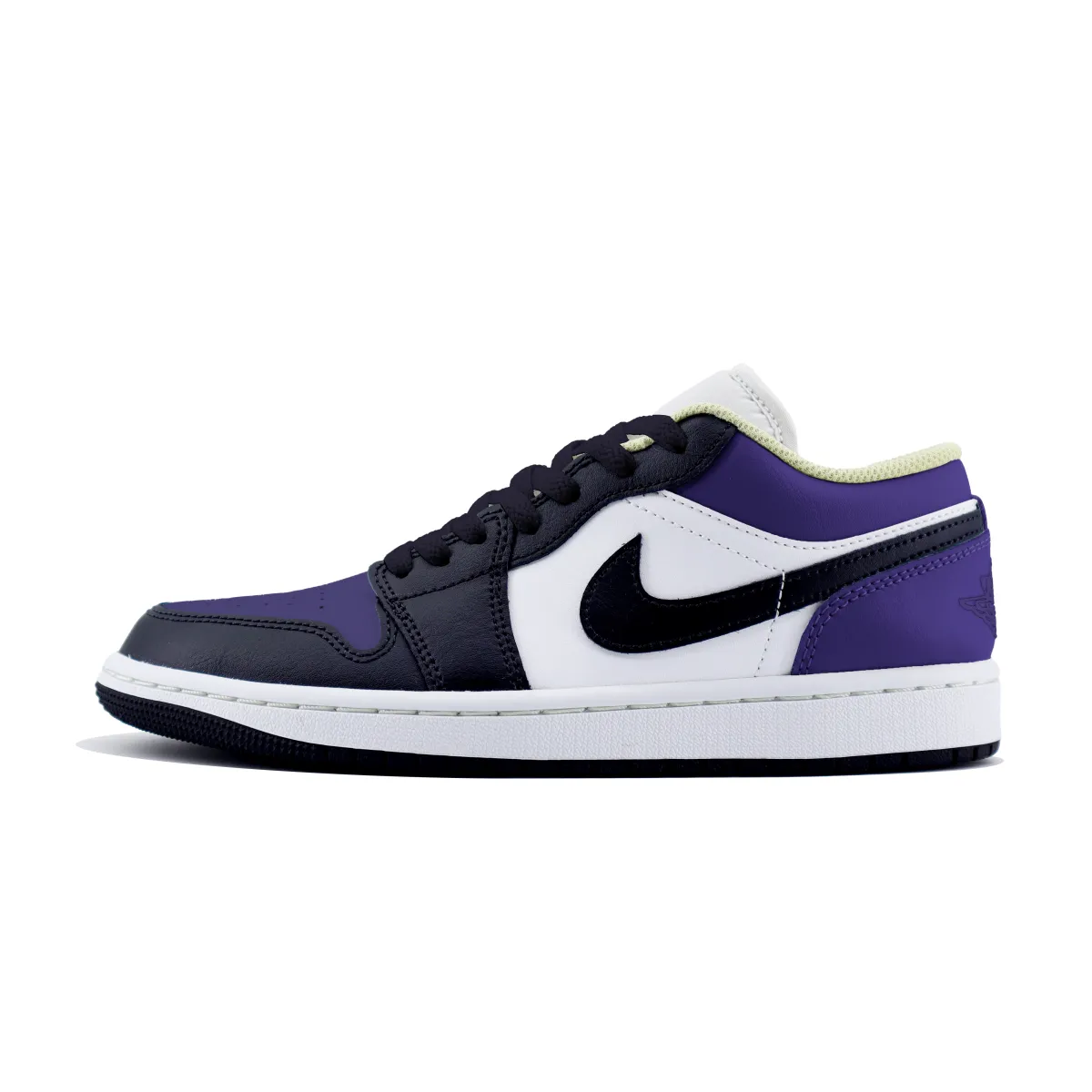 Jordan Air Jordan 1 Abrasion Resistant Low top Vintage Basketball Shoes Unisex Black Purple