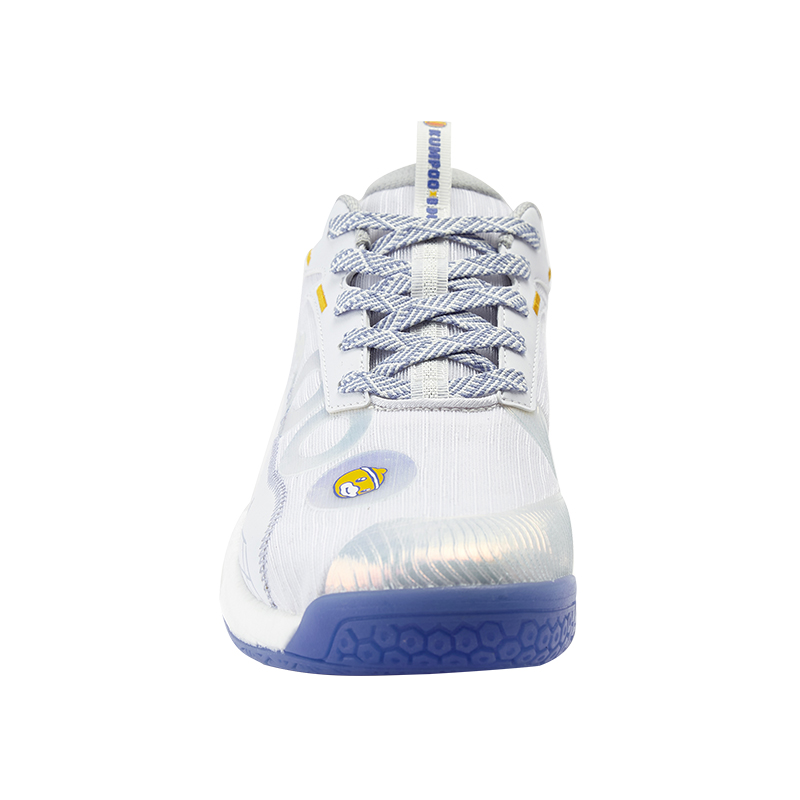 KUMPOO Badminton Shoes Unisex Low Top White/Blue Color