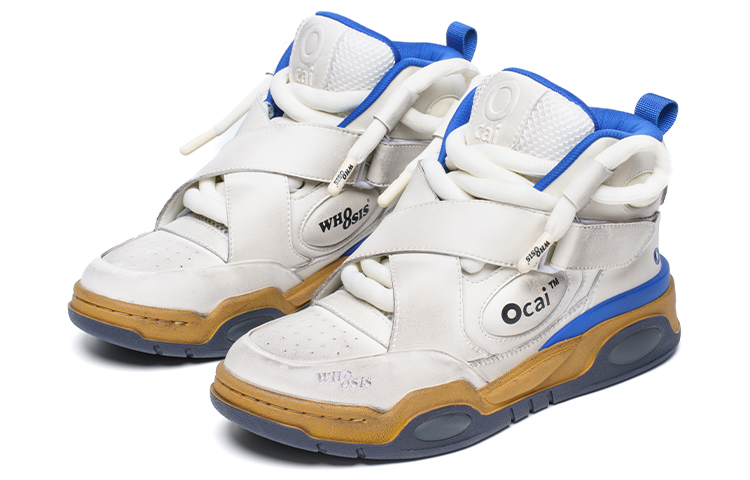 WHOOSIS x Ocai Retro High Artificial Leather Slip Resistant Abrasion Resistant High top Basketball Shoes Unisex