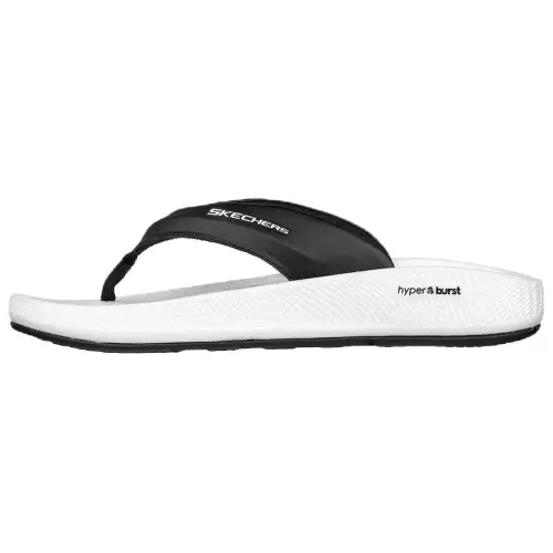 Skechers Hyper Slide Slip Resistant Flip Flops Men's Black White