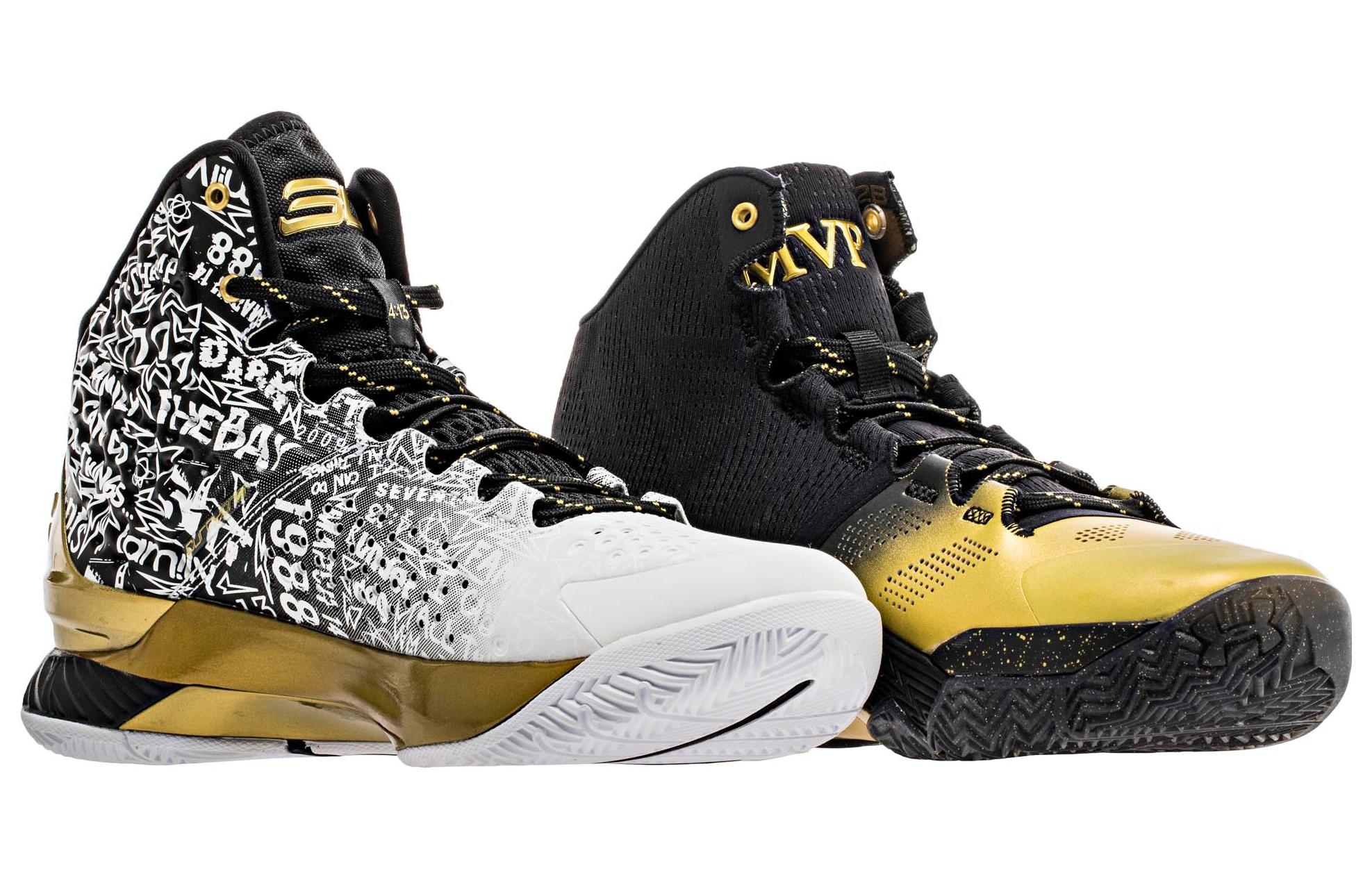 Мужские кроссовки Under Armour Curry 2 (черно-белые) — фото 4