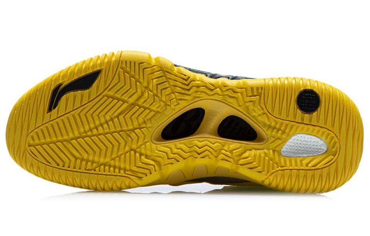Li Ning Badfive 2 Abrasion Resistant Slip Resistant High top Performance Basketball Shoes Men’s Yellow
