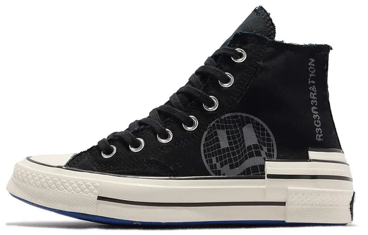 Converse 1970s Chuck Taylor All Star Abrasion Resistant High top Canvas Shoes Unisex Black Gray