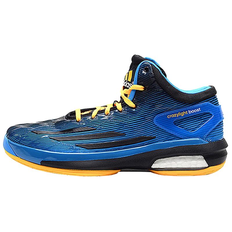 Adidas Crazylight Boost Comfortable Cushioning Slip Resistant Low top Basketball Shoes Men's Blue Black Gold