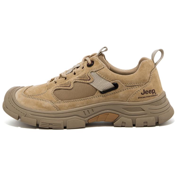 Comfortable And Breathable Jeep Abrasion Resistant Low top Hiking Shoes Men’s Sand