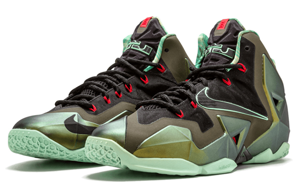 Мужские кроссовки Nike Lebron 11 King's Pride OG (золотой / зеленый / черный) — Золотой / зелёный / чёрный — фото 2