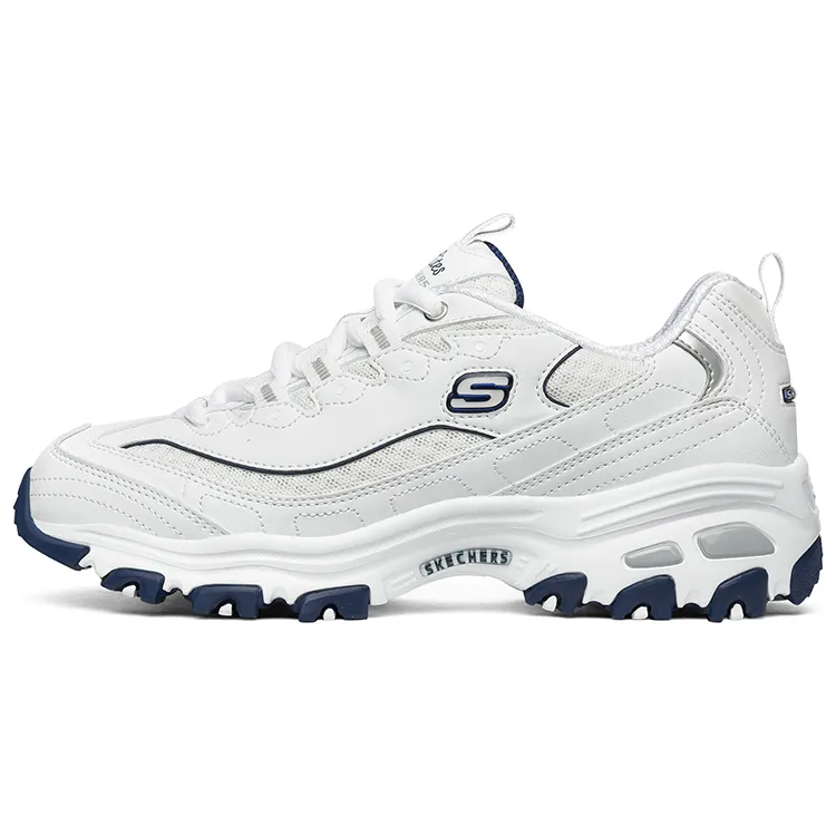 Skechers D'Lites 1.0 Height Increasing Low top Chunky Sneakers Women's White Blue