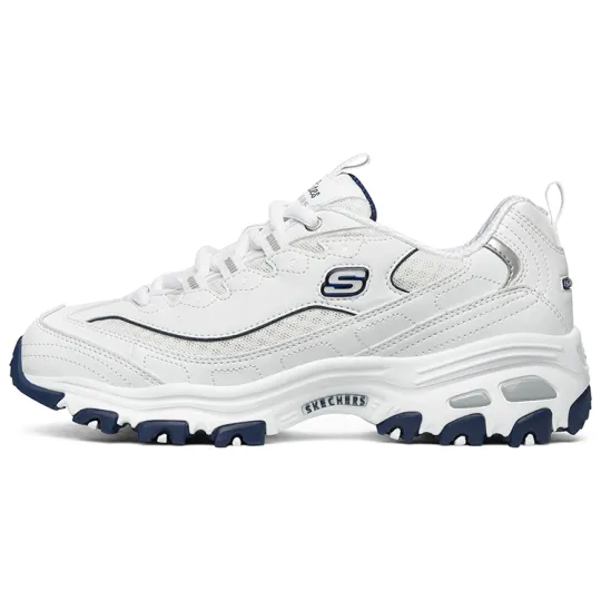 Skechers D'Lites 1.0 Height Increasing Low top Chunky Sneakers Women's White Blue
