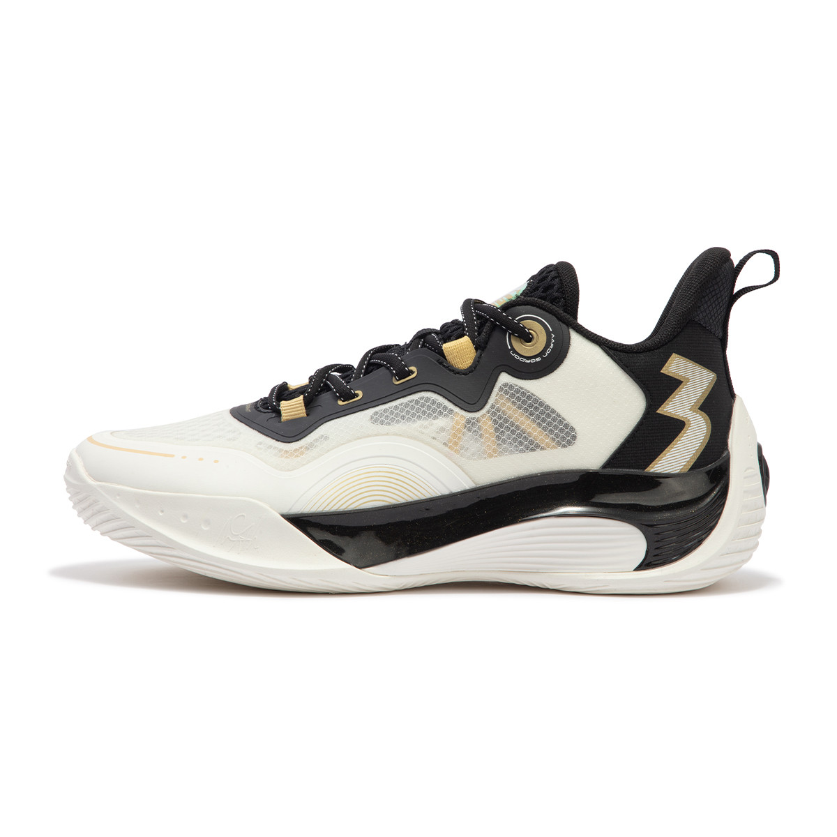 361° Cushioning Abrasion Resistant Rebound Low top Basketball Shoes Men’s White Black