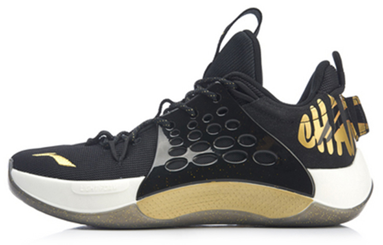 2018-2019 Season CBA Champion Shoes Glory Edition — Black/Gold | LINING Sonic VII LOW Sneakers