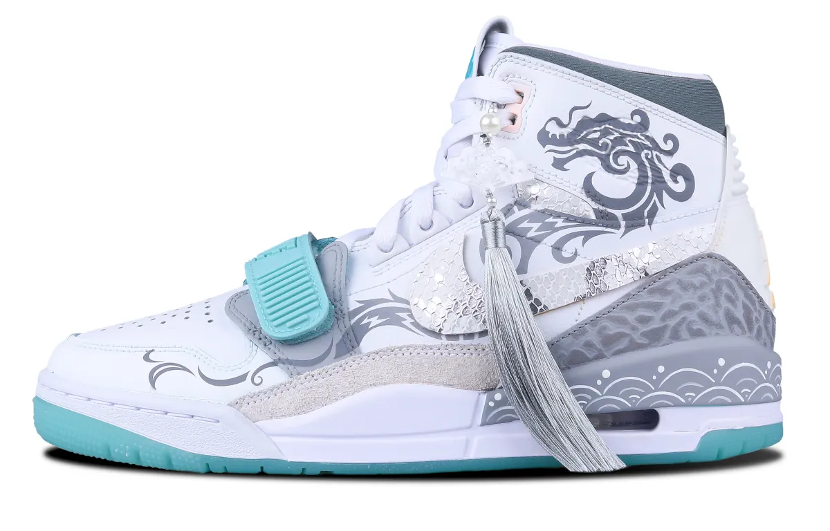 Jordan Legacy 312 Radiant Moon Silver Dragon Cushioning Abrasion Resistant Breathable