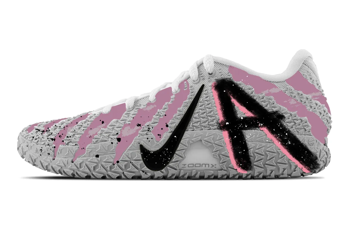 Nike Ja Morant 3 Active Bubbles Abrasion Resistant Low top Basketball Shoes Unisex Pink Black Gray