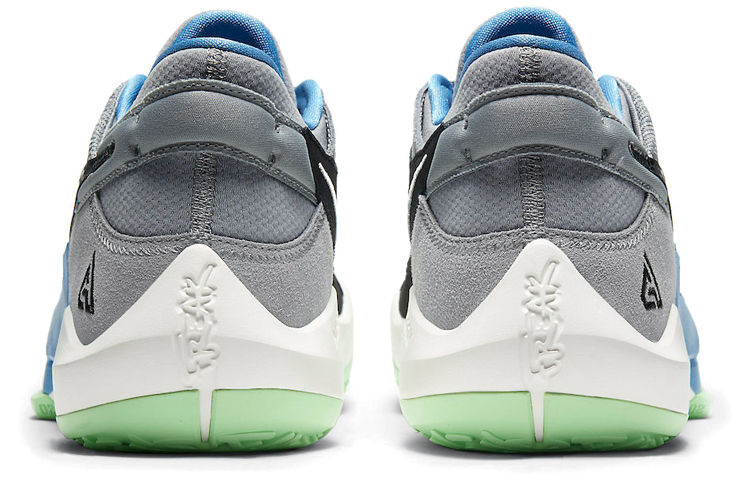 Мужские кроссовки Nike Freak 2 (серо-сине-зеленые) — фото 5