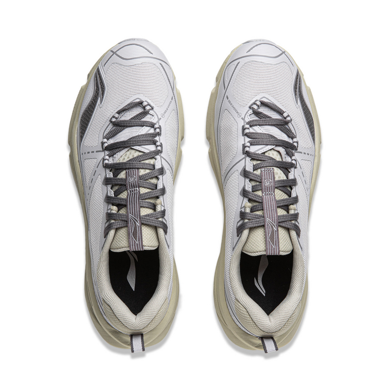 Li Ning Outdoor CF Tracing Cushioning Balance Rebound Low top Hiking Shoes Unisex Moon Gray