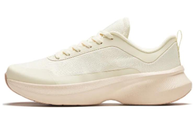 Anta Round Tip Cushioning, Wear Resistant Low top Training Shoes Women’s Light Beige White