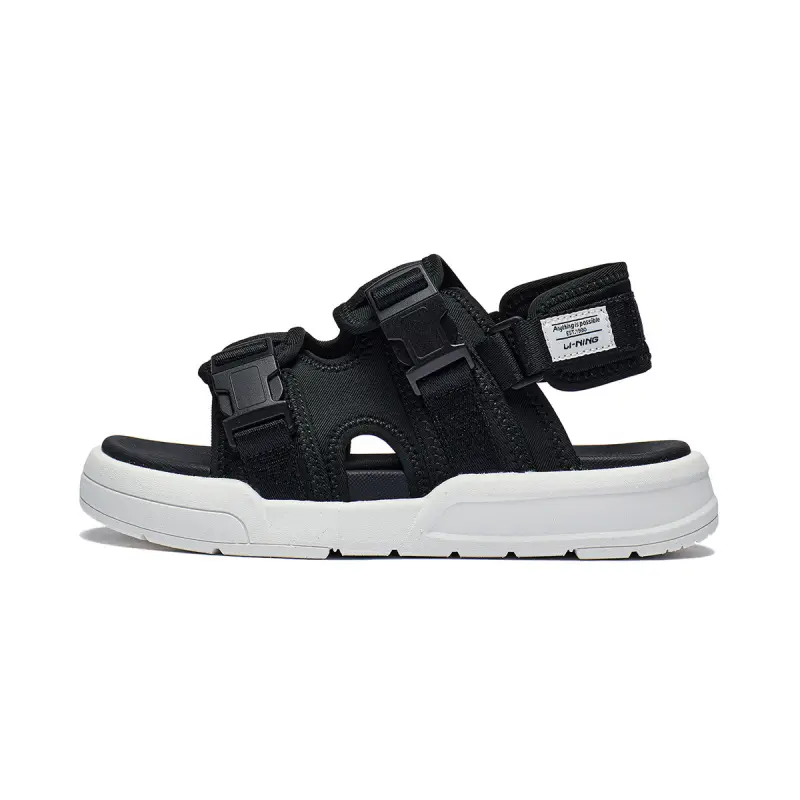 Li Ning Sports Life Collection Beach Sandals Women's Black White
