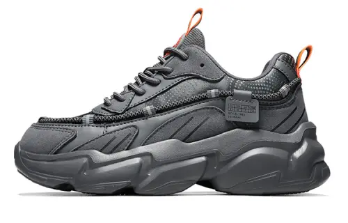 DEERWAY Synthetic Leather Slip Resistant Abrasion Resistant Slip Resistant Abrasion Resistant Low top Chunky Sneakers