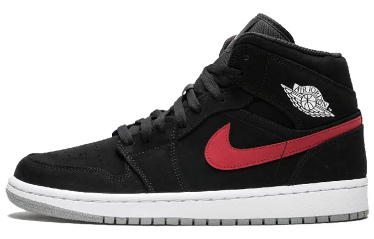 Jordan 1 Mid Multi Color Swoosh Black