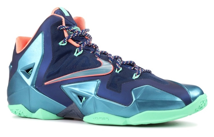 Мужские кроссовки Nike Lebron 11 (синие) — фото 2