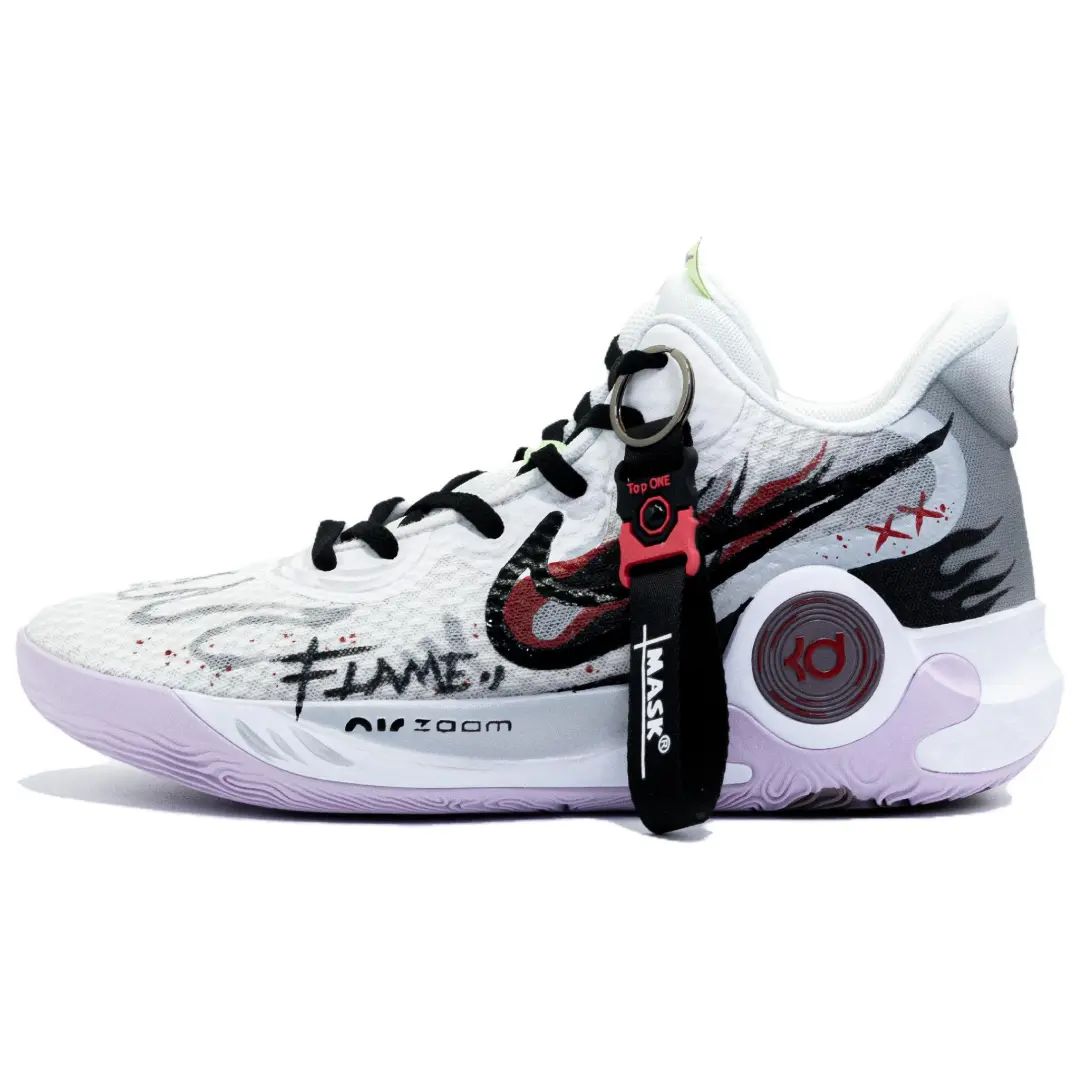Nike KD Trey 5 IX Slip Resistant Abrasion Resistant Mid top Vintage Basketball Shoes Unisex Dark Gray