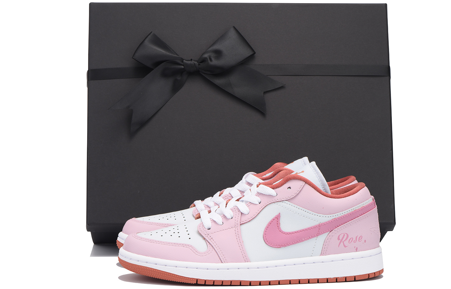 Jordan Air Jordan 1 Slip Resistant Coverage Low top Vintage Basketball Shoes Women’s Pink