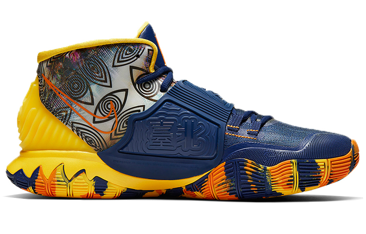 Кроссовки Nike Kyrie 6 (сине-желтый) — фото 2